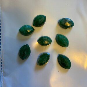 Natural Certified Colombian Green Emerald 90 Ct Marquise Cut 8 Loose Gemstones